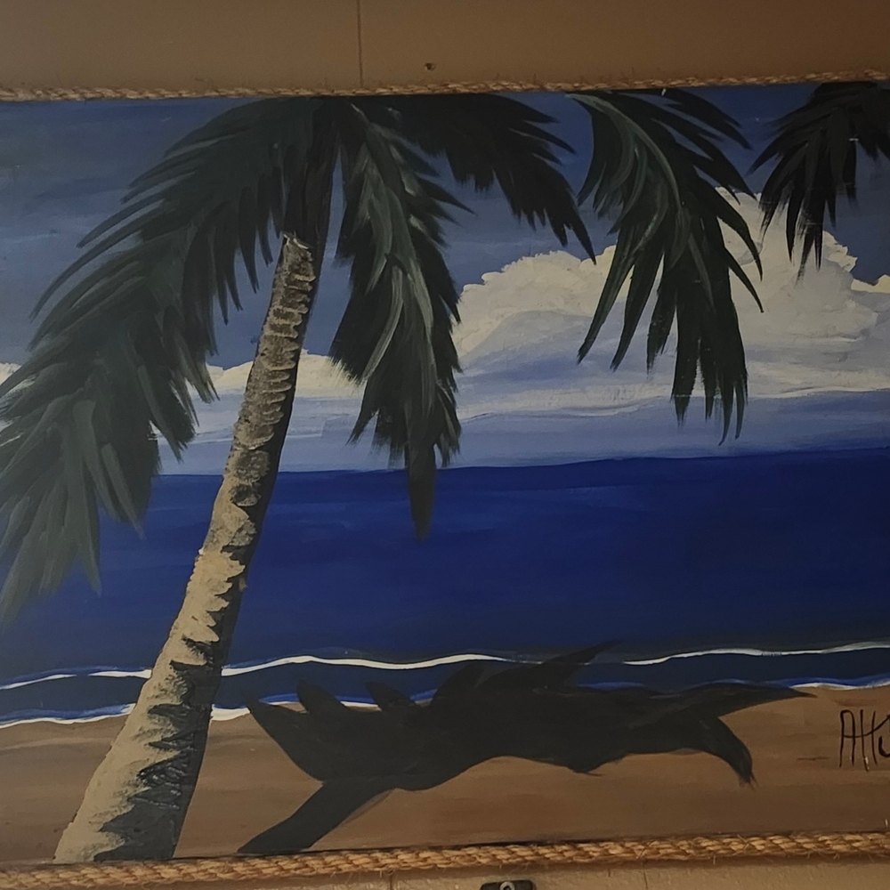 Tropical Beach Palm Tree Art Print